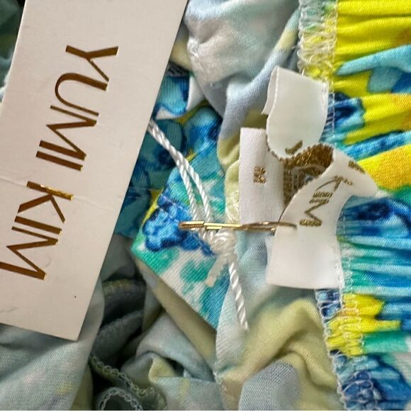 Yumi Kim Blue Yellow Floral Versatile Halter Romper | Size M - Picture 7 of 7